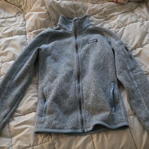 Patagonia Heathered Gray Zip-Up Fleece